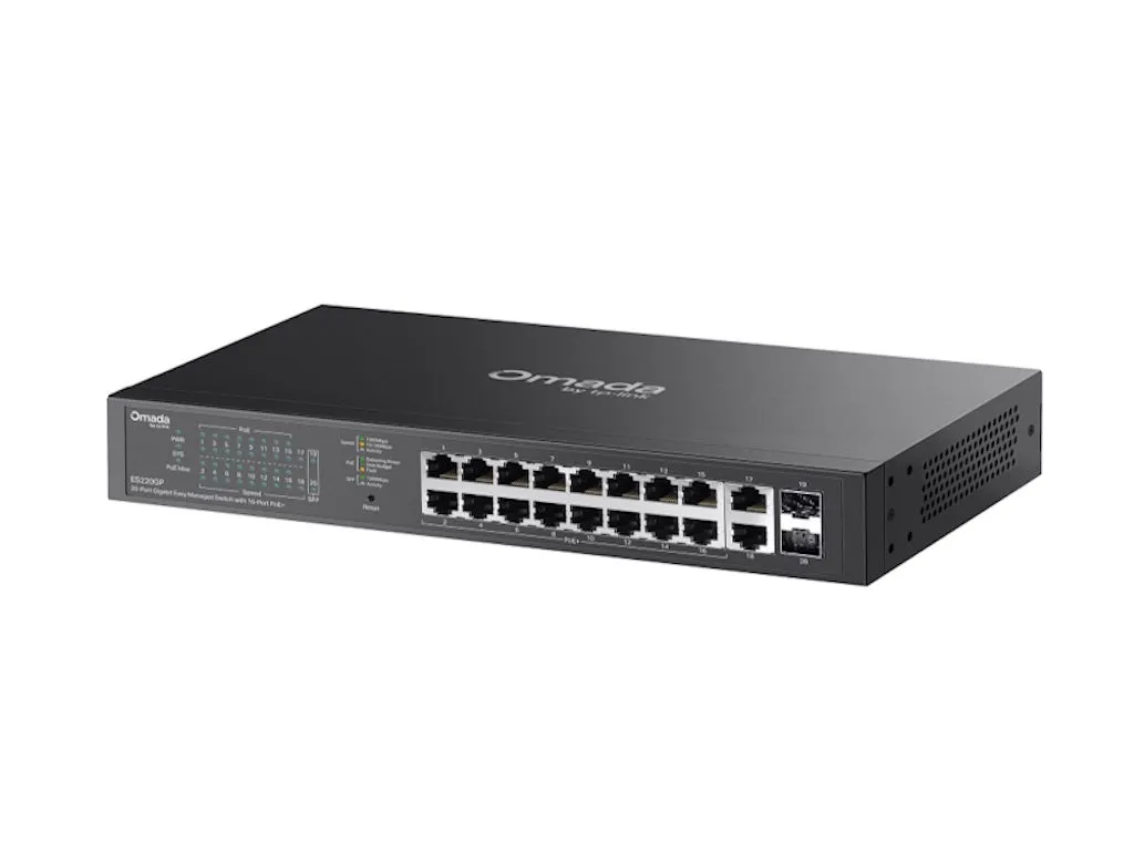 Switch TP-LINK Omada 20-Port Gigabit Easy Managed Switch with 16-Port PoE+ Slika 4