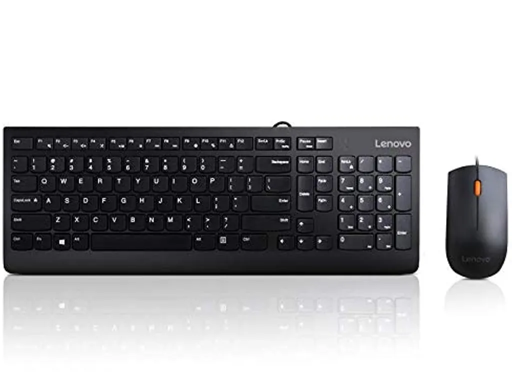 Lenovo Tastatura+miš LENOVO 300 žicni set/US/103P/crna Slika 1