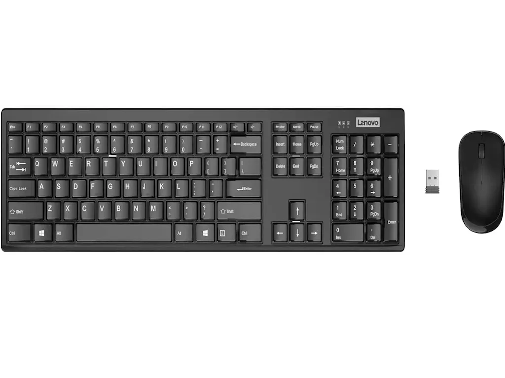 Tastatura+miš LENOVO 100 bežicni set/US/crna Slika 3