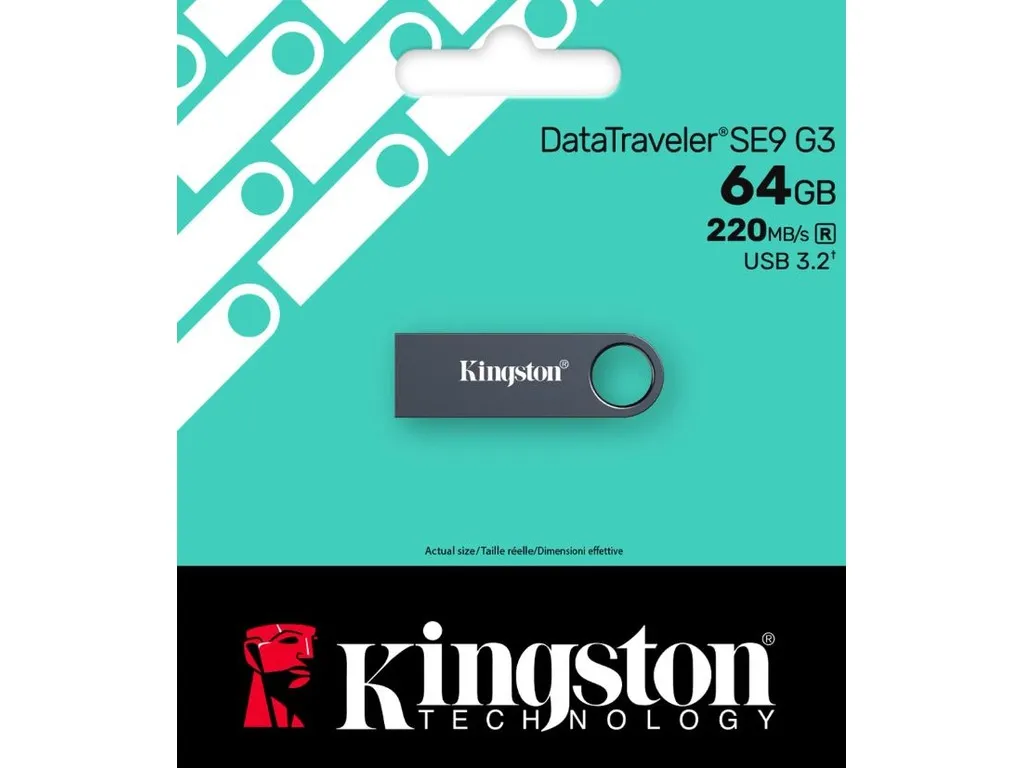 Kingston USB memorija KINGSTON KE-U2X64-1AC/DataTraveler SE9 G3/Dark Nickel Slika 1