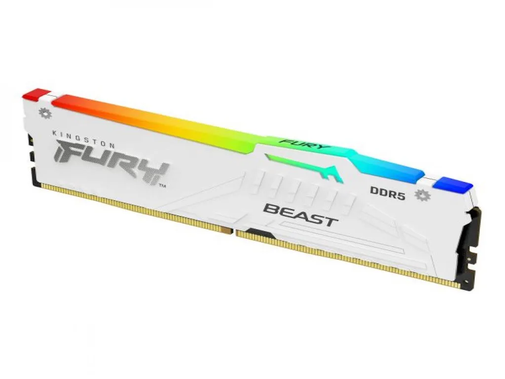 Kingston Memorija KINGSTON 16GB/DIMM/DDR5/5200MHz/CL36/FURY Beast RGB/bela Slika 2