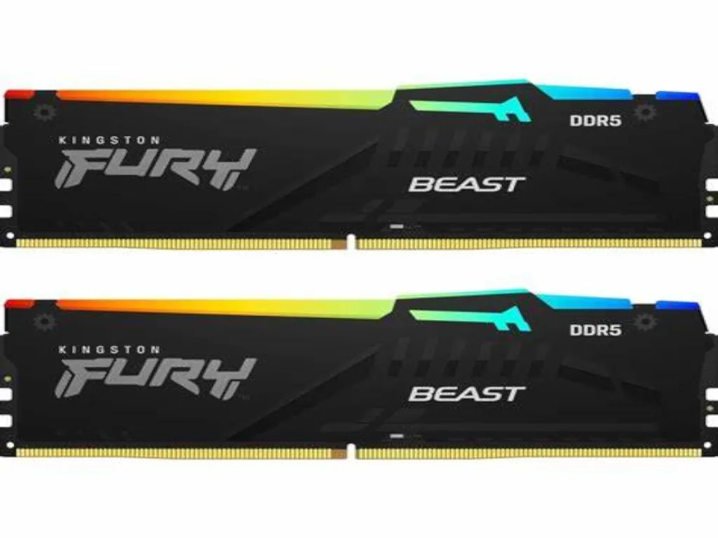 Kingston Memorija KINGSTON 64GB(2x32GB)/DIMM/DDR5/6000MHz/CL36/FURY Beast RGB EXPO/crna Slika 1