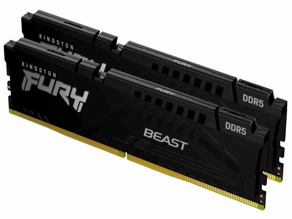 Kingston Memorija KINGSTON 64GB(2x32GB)/DIMM/DDR5/6400MHz/CL32/FURY Beast Black EXPO Slika 1
