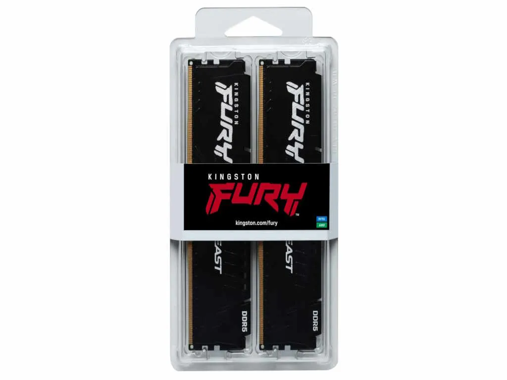 Kingston Memorija KINGSTON 64GB(2x32GB)/DIMM/DDR5/6400MHz/CL32/FURY Beast Black EXPO Slika 2