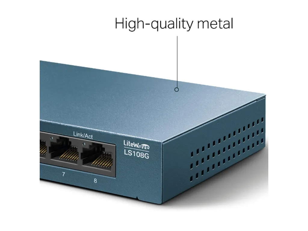 Switch TP-LINK LS108G LiteWave Gigabit 8xRJ-45/10/100/1000Mbps/metalno kucište Slika 3