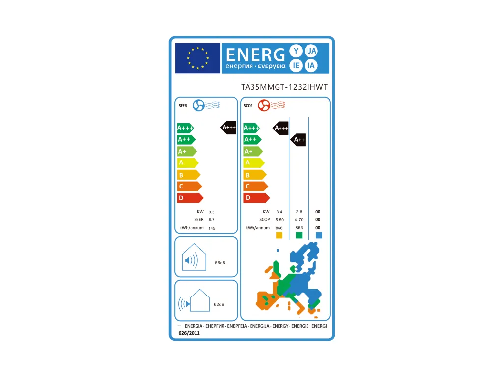 Tesla Klima TESLA TA35MMGT-1232IHWT/inverter/R32/12000BTU/A+++/A++/grejac spoljne jedinice/-25/wi-fi/crna Slika 1