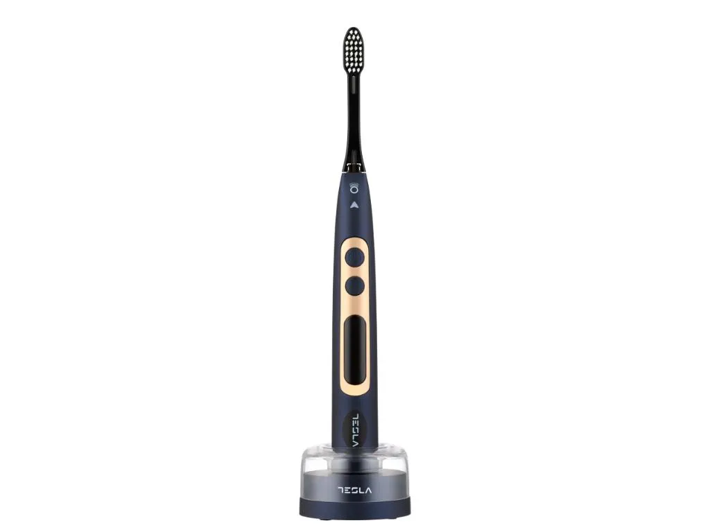 Cetkice za zube TESLA TDP121NB/elektricna/jonska i sonicna tehnologija/soft conical/tamno plava Slika 1