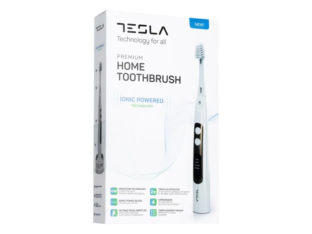 Cetkice za zube TESLA TDP121PW/elektricna/jonska i sonicna tehnologija/soft conical/biserno bela Slika 4