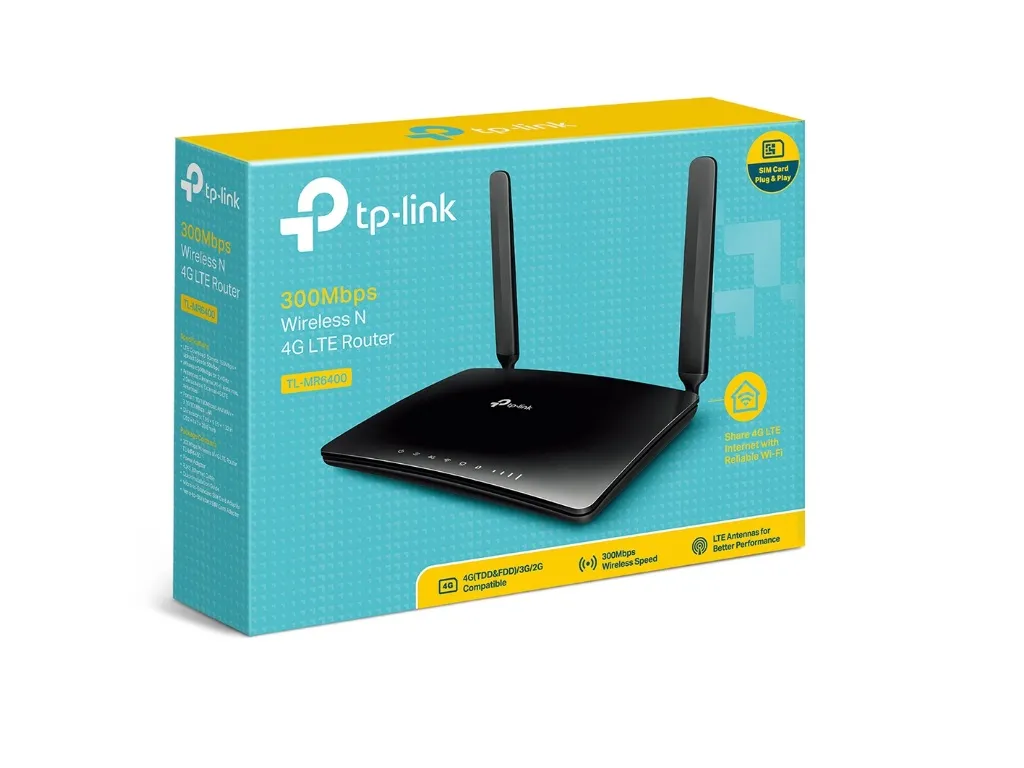TP-Link Bežicni ruter TP-LINK TL-MR6400 Wi-Fi/N300/300Mbps/3G/4G/SIM/1xWAN 3xLAN/2 interne 2 eksterne antene Slika 2