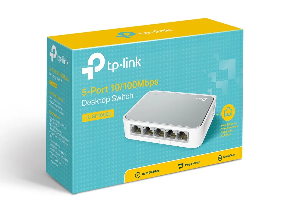 Switch TP-LINK TL-SF1005D 5x RJ45/10/100Mbps/plasticno kuciste Slika 3