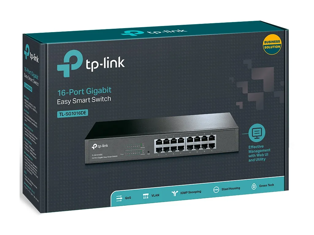 TP-Link Switch TP-LINK TL-SG1016DE Gigabit/16x RJ45/10/100/1000Mbs/eSmart/Rackmount metalno kuciste Slika 2