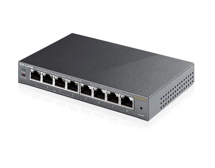 TP-Link Switch TP-LINK TL-SG108PE Gigabit/8xRJ45/10/100/1000Mbps/eSmart/4xPoE/Desktop metalno kucište Slika 2