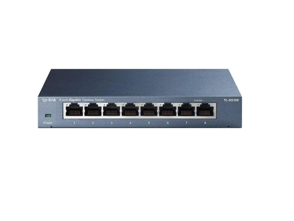 TP-Link Switch TP-LINK TL-SG108 Gigabit/8x RJ45/10/100/1000Mbps/Desktop metalno kuciste Slika 1