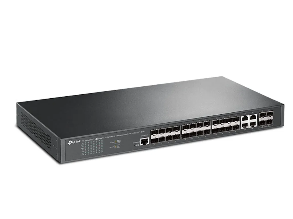 Switch TP-LINK TL-SG3428XF Omada 24-Port SFP L2+ Managed Switch with 4 10GE SFP+ Slots Slika 2