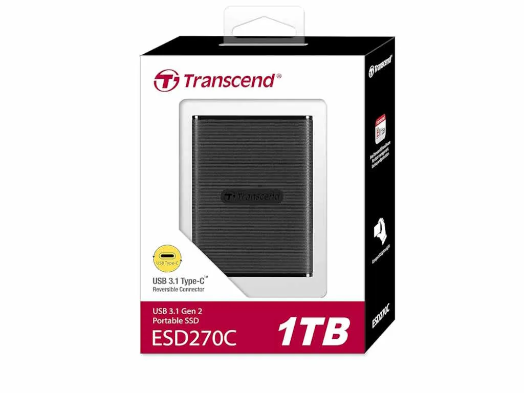 Transcend SSD TRANSCEND ESD270C 1000GB/eskterni/USB 3.1/crna Slika 1