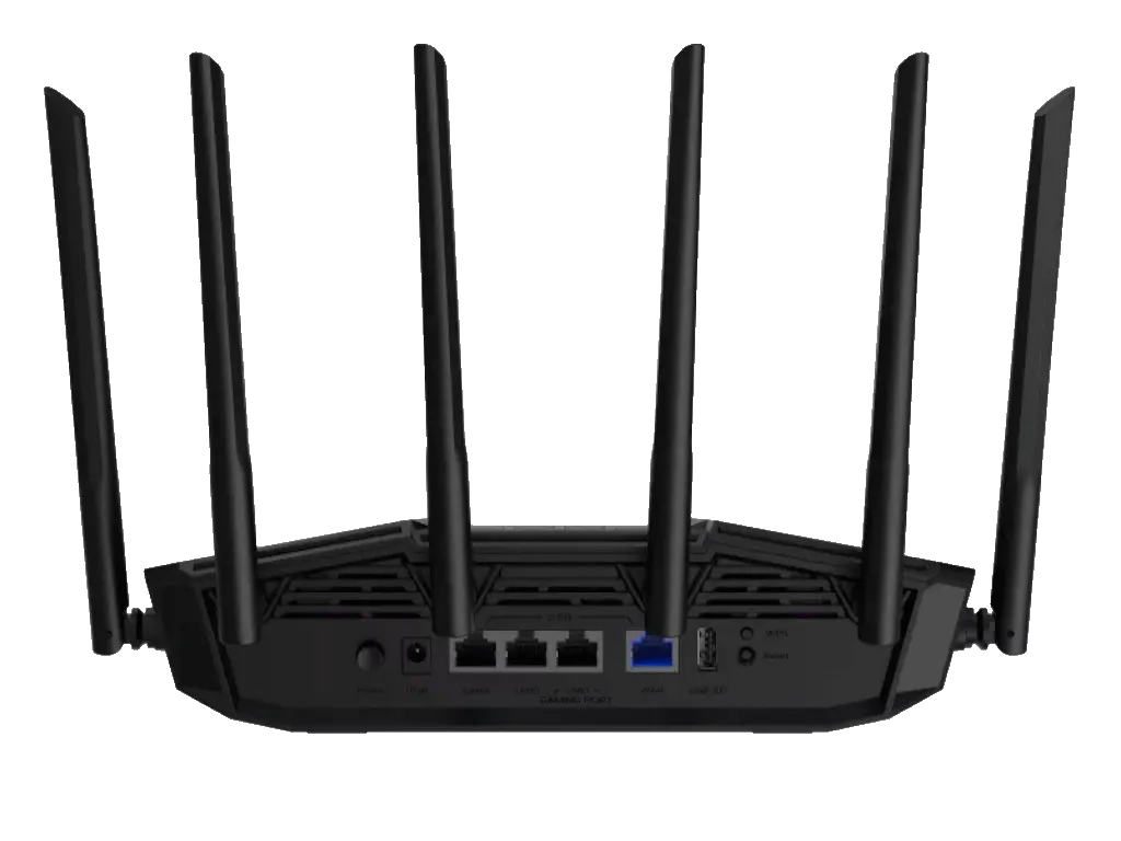 Asus Bežicni ruter ASUS TUF-BE6500 Wi-Fi/BE6500/5764 Mbps/688 Mbps/USB3.2/6 eksternih antena/crna Slika 3