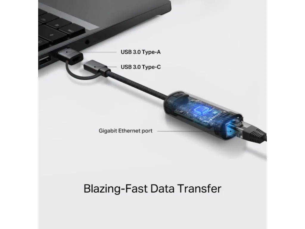 Adapter TP-LINK UE310C USB-C /USB-A-> RJ45 Gigabit Ethernet Network Slika 1