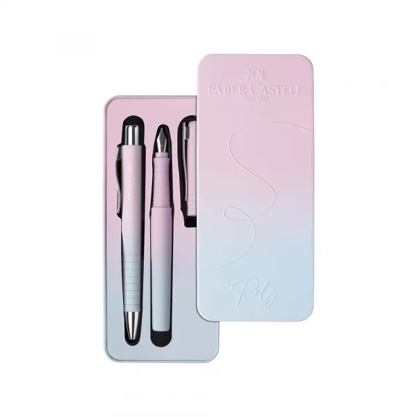 Set Faber Castell Poly hemijska olovka + naliv pero M Blushing sky 241054 Slika 2