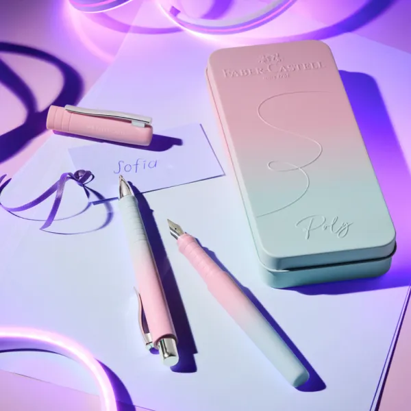 Set Faber Castell Poly hemijska olovka + naliv pero M Blushing sky 241054 Slika 3