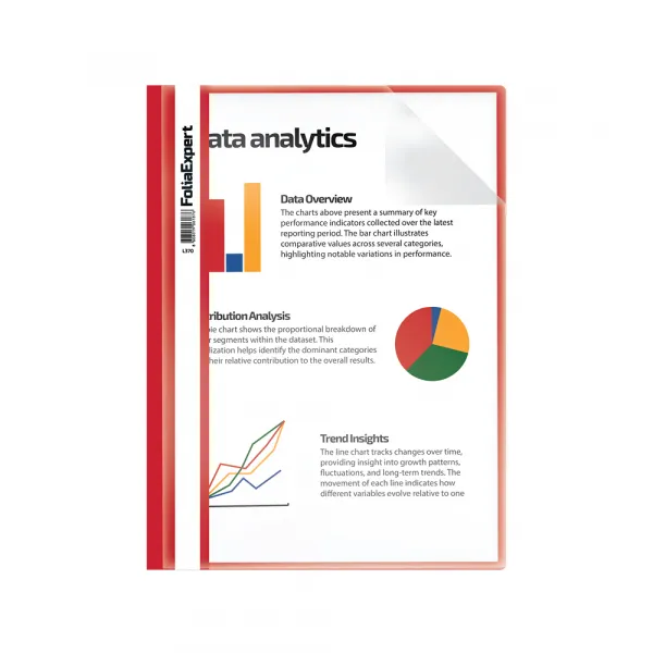 Fascikla polumehanika FoliaExpert crvena 1/25 Slika 2