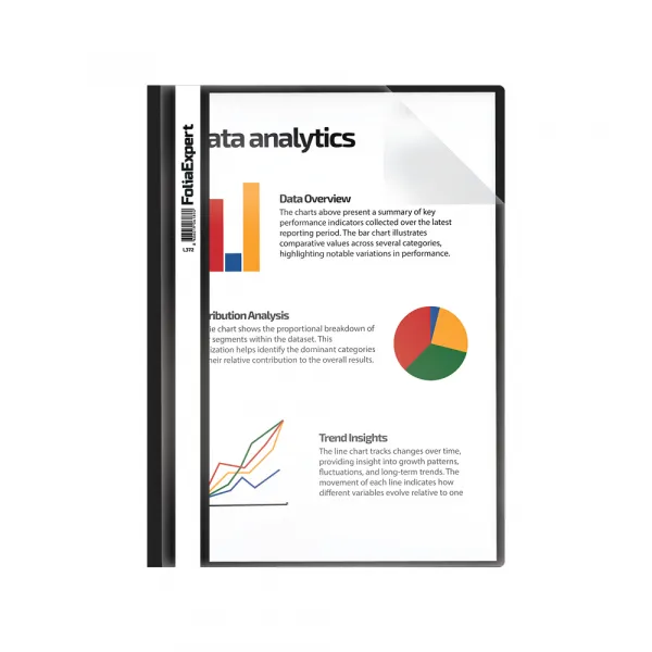 Fascikla polumehanika FoliaExpert crna 1/25 Slika 2
