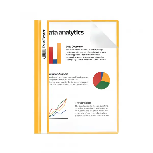 Fascikla polumehanika FoliaExpert žuta 1/25 Slika 2