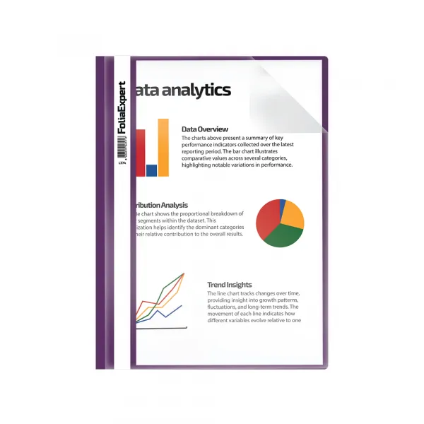Fascikla polumehanika FoliaExpert ljubičasta 1/25 Slika 2