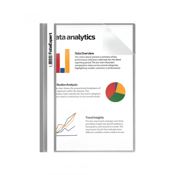 Fascikla polumehanika FoliaExpert siva 1/25 Slika 2