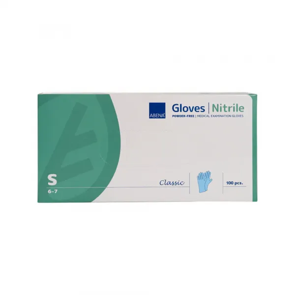 Nitril Rukavice NITRIL bez pudera Abena S plave 1/100 Slika 1