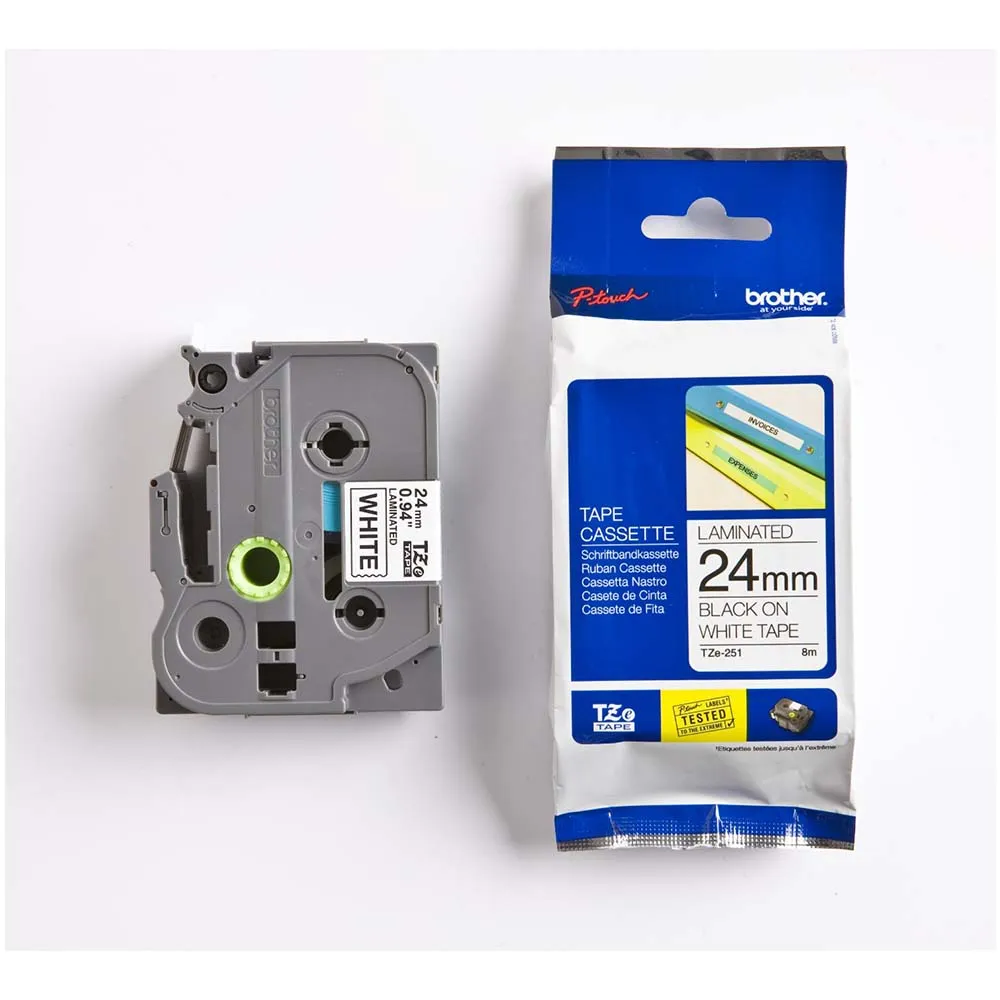 Brother TZe-251 crna na belo 24mm Slika 1