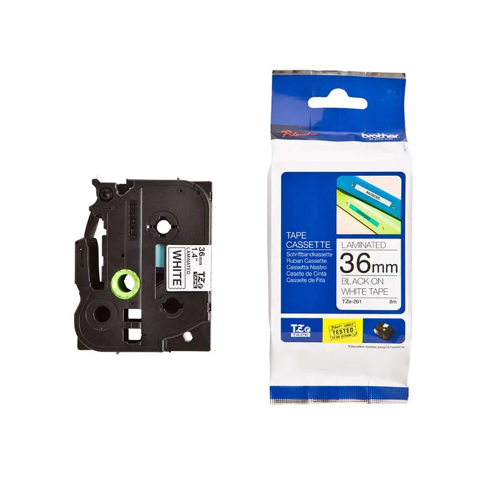 Brother TZe-261 crna na belo 36mm Slika 1