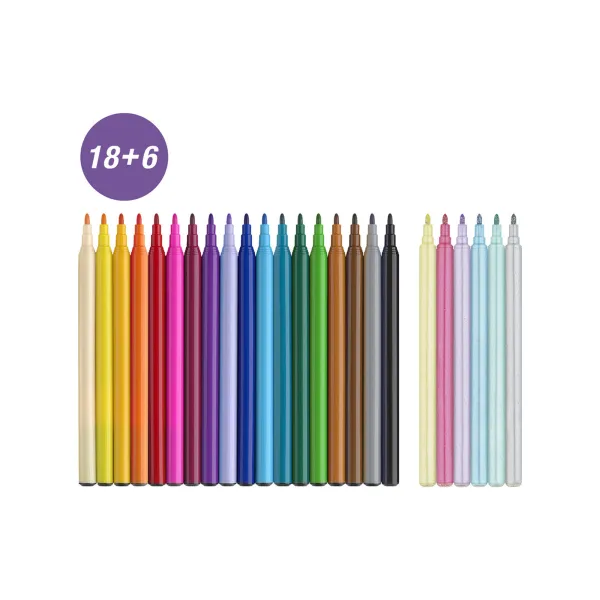 Flomaster školski Faber Castell 1/18+6 Unicorn 554221 Slika 2