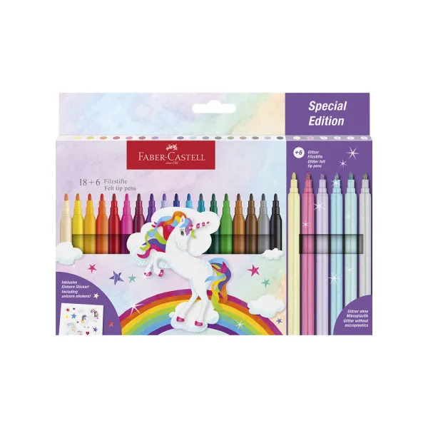 Flomaster školski Faber Castell 1/18+6 Unicorn 554221 Slika 1