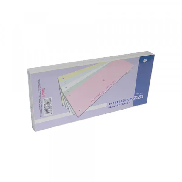Savpo Pregradni karton skr 240x105mm 170g 1/100 crveni intezivni Slika 1