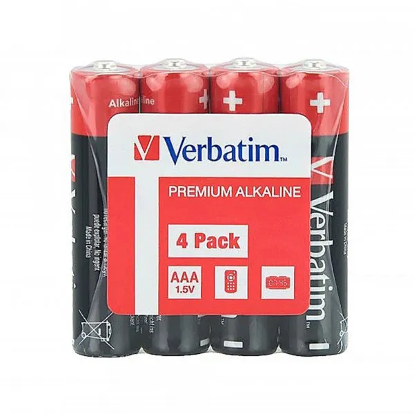 Baterija LR 3 alkalna Verbatim AAA 1/4 u celofanu Slika 1