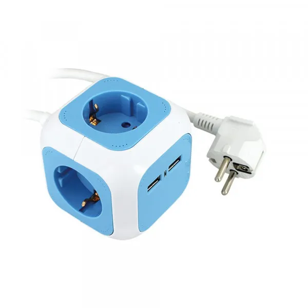 Commel Produžni kabl COMMEL KOCKA 1.4m, 4 utičnice, 2 usb Slika 1