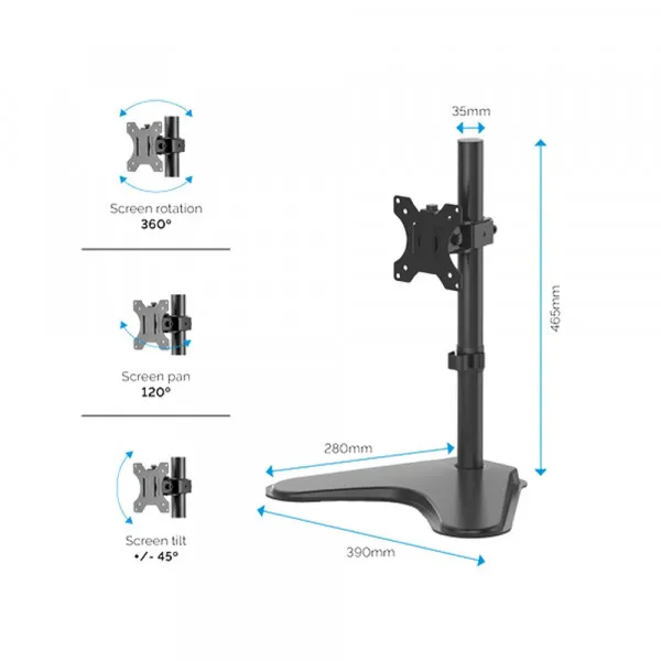 Nosač monitora Fellowes Professional Freestanding Series Single 8049601 Slika 4