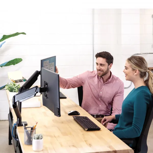Nosač monitora Fellowes Platinum series dual Monitor 8056301 beli Slika 4