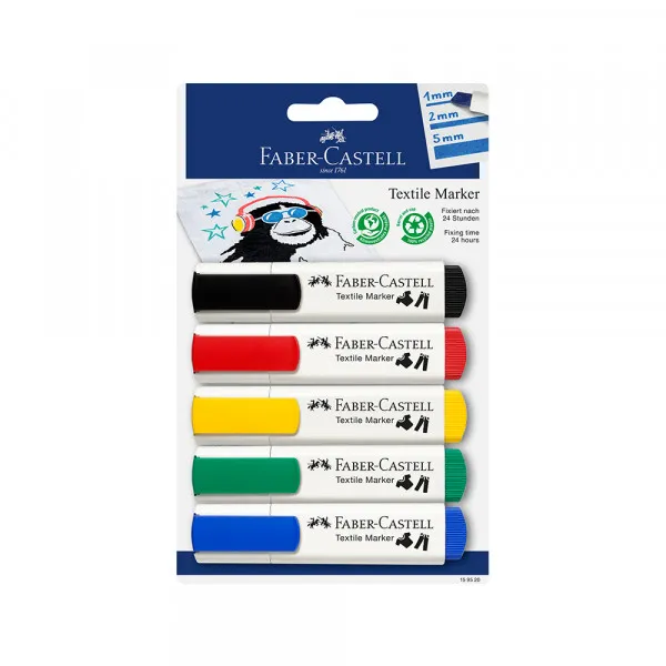 Flomaster za tekstil Faber Castell basic color 1/5 159520 Slika 1