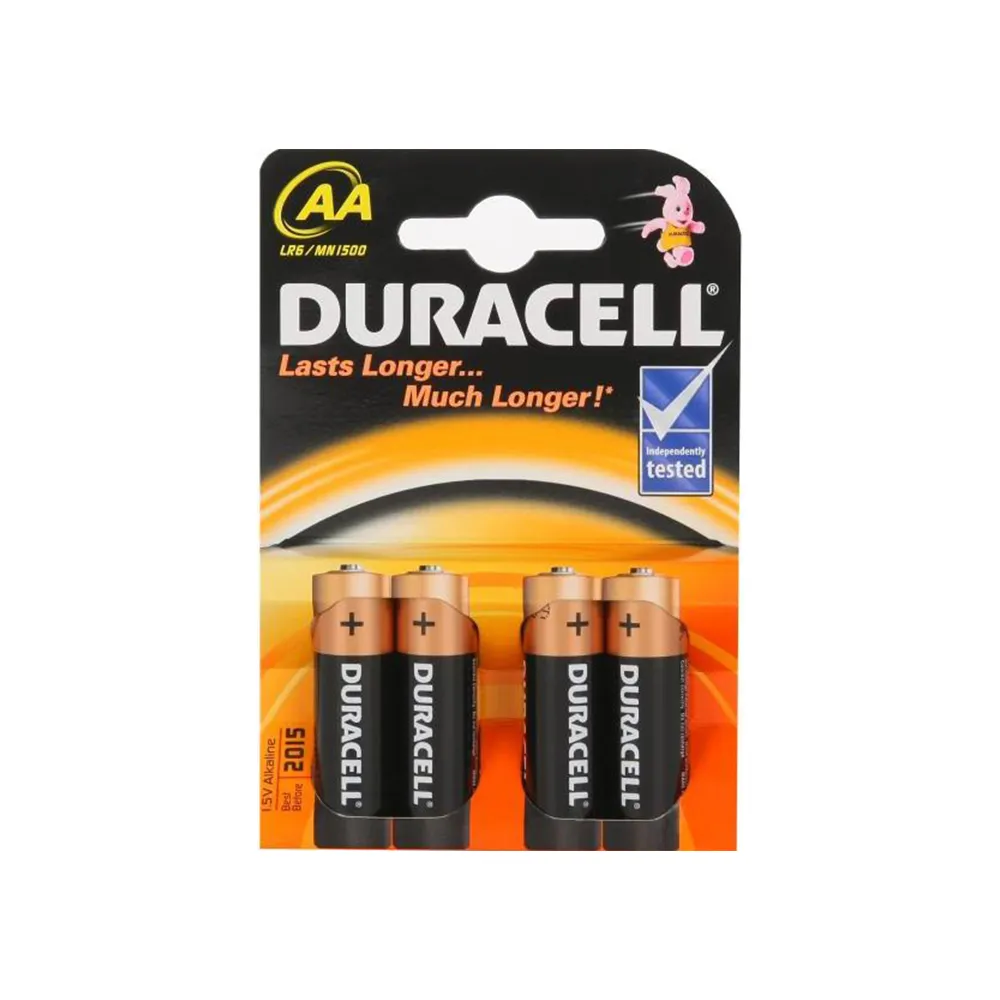 Baterija LR 6 alkalna Duracell AA 1/4 blister Slika 1