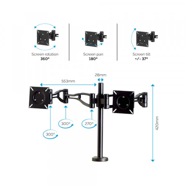 Nosač Monitora Fellowes Profesional Series Dual 8041701 Slika 4