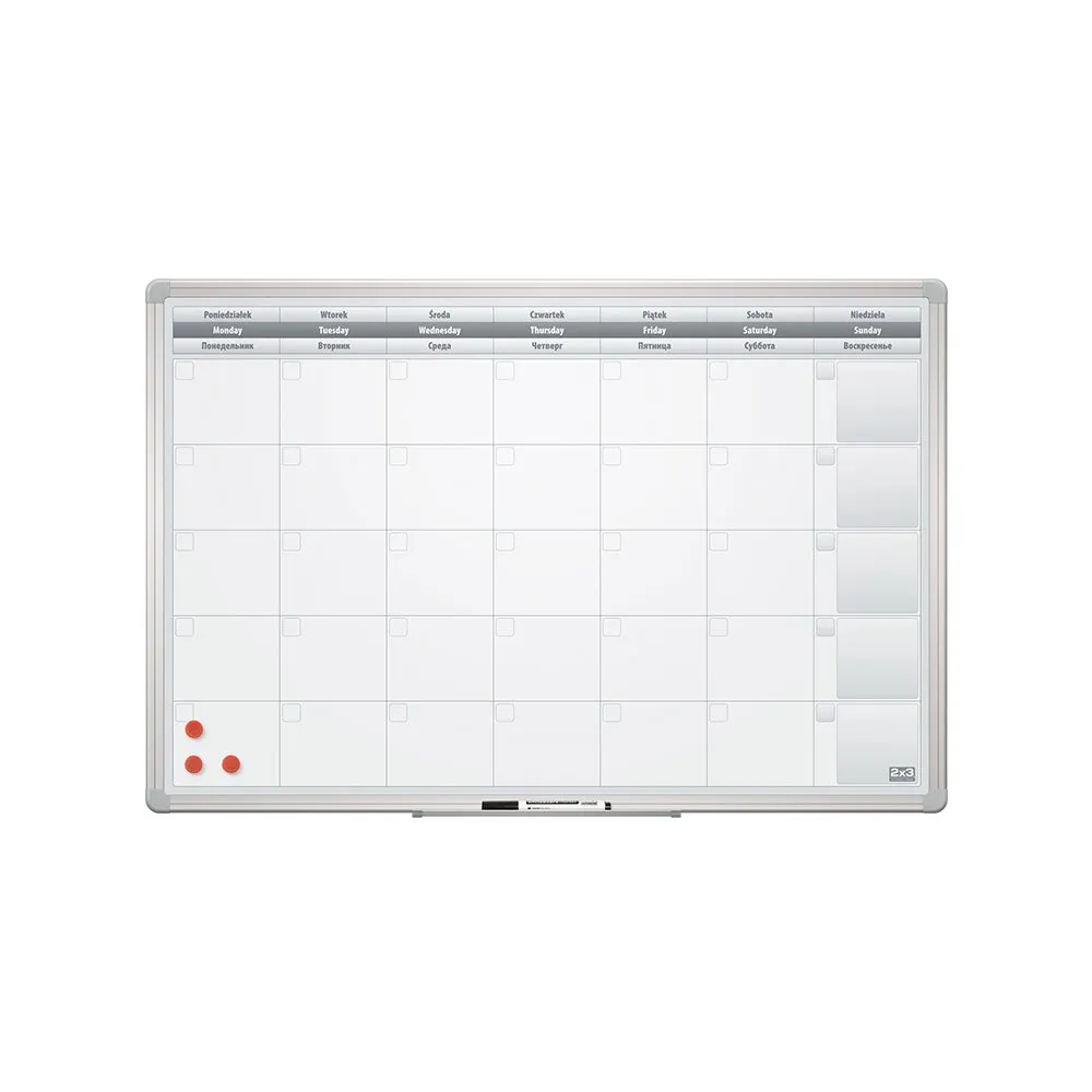 Planer tabla 2x3 TP004, mesečna 60x90cm alu ram Slika 1