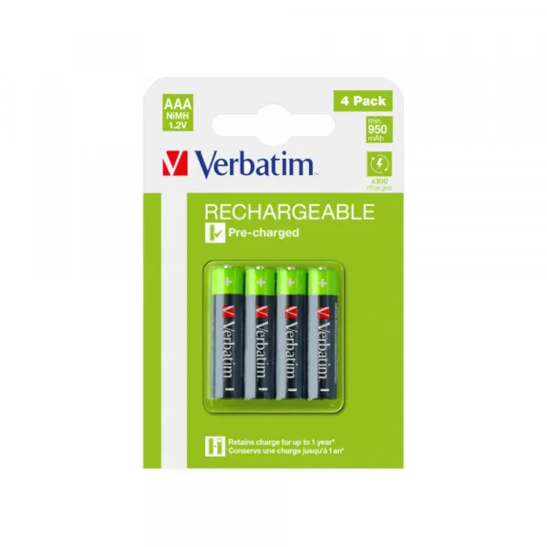 Baterija LR 3 punjiva Verbatim AAA 1/4 blister 950mAh Slika 1
