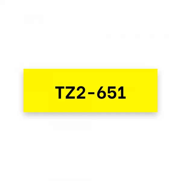 Putty TZ2-651 crna na žuto 24 mm Slika 2