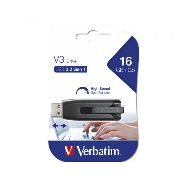 Flash USB 16GB Verbatim 3.2 V3 Black Slika 1