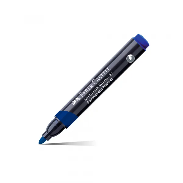 Permanent Marker Faber Castell Winner plavi obli 453353 Slika 2