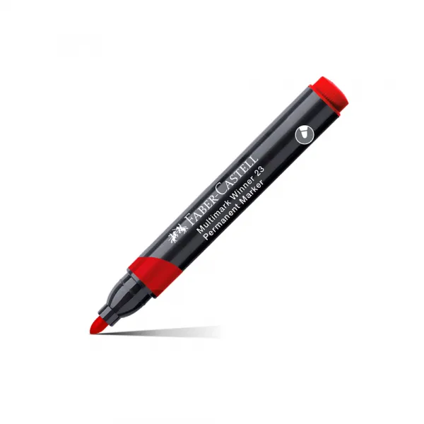 Permanent Marker Faber Castell Winner crveni obli 453323 Slika 2