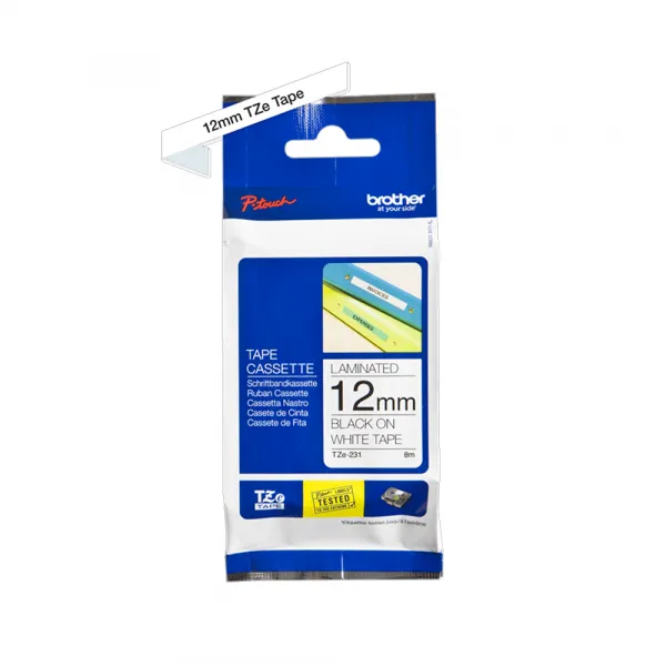 Brother TZe-231 crna na belo 12mm Slika 1