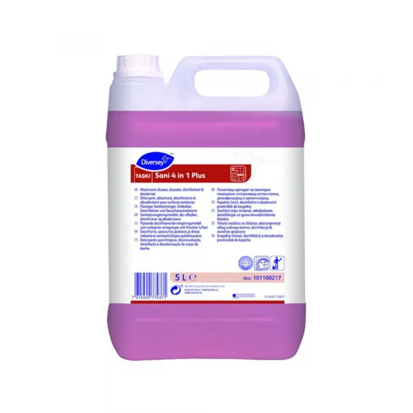 Sredstvo za čišćenje i dezinfekciju sanitarija Diversey Taski Sani 4u1 plus 5L 101106834 Slika 1