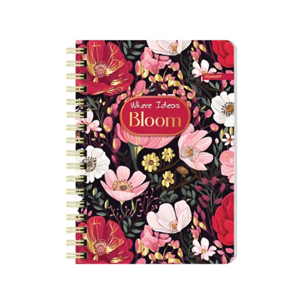 Ilijanum Sveska A6 Bloom spirala dikto 60l Slika 3